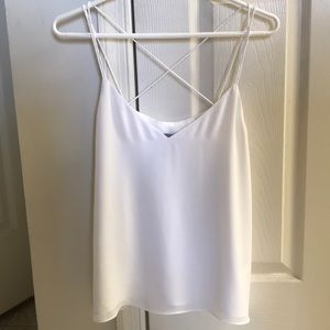 H&M white criss cross tank